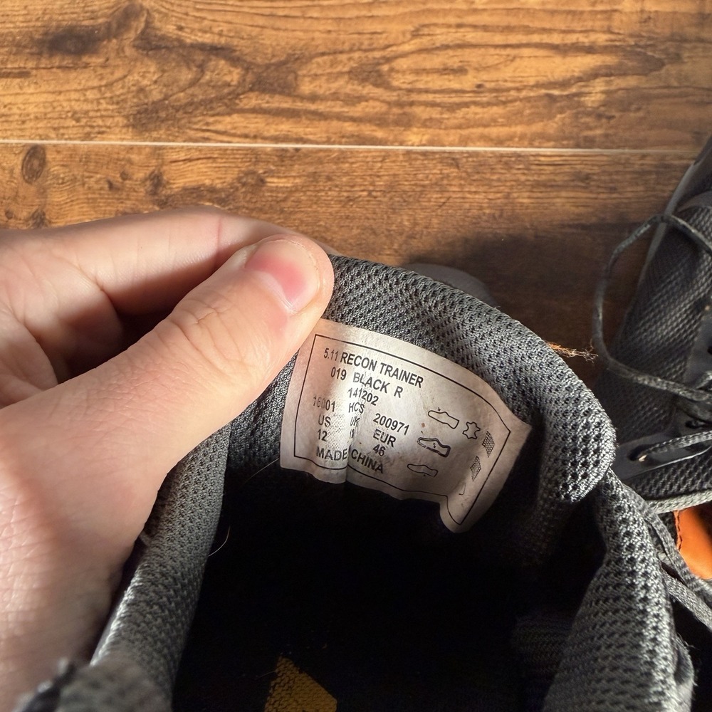 5.11 Recon Trainer Shoes Mens 12 Black Tactical Athletic Training Sneakers - Picture 10 of 10